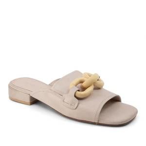 NEW CHOCOLAT BLU women's bell leather sandal in white sand